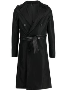 Christian Dior Pre-Owned trench en soie à boutonnière croisée pre-owned (années 2000) - Noir