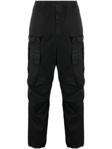 Stone Island pantalon cargo en coton à patch Compass - Noir