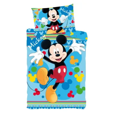 Mickey Mouse Peuterdekbedovertrek Joyful- 100 x 135 cm - Katoen Mickey Mouse Peuterdekbedovertrek Joyful- 100 x 135 cm - Katoen