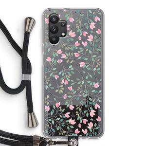 Sierlijke bloemen: Samsung Galaxy A32 5G Transparant Hoesje met koord