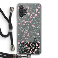 Sierlijke bloemen: Samsung Galaxy A32 5G Transparant Hoesje met koord