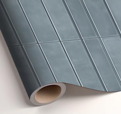Blauwe tegels imitatie muursticker patroon