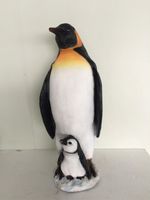 Pinguin koningspinguin met jong 21x21x54 cm - Farmwood Animals