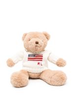 POLO RALPH LAUREN KIDS petit ourson en peluche à détail de drapeau - Marron