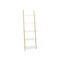 Ladderplank met 5 niveaus mat wit-natuurkleur