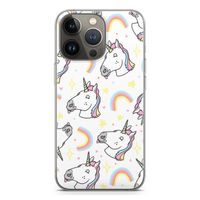 Rainbow Unicorn: iPhone 13 Pro Transparant Hoesje
