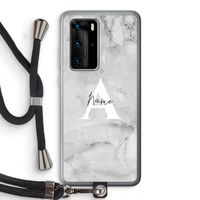 Ivory Marble: Huawei P40 Pro Transparant Hoesje met koord