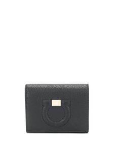 Ferragamo embossed Gancini motif grainy wallet - Noir