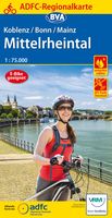 Fietskaart ADFC Regionalkarte Mittelrheintal | BVA BikeMedia - thumbnail