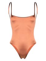 Isa Boulder maillot de bain en satin à dos nu - Orange