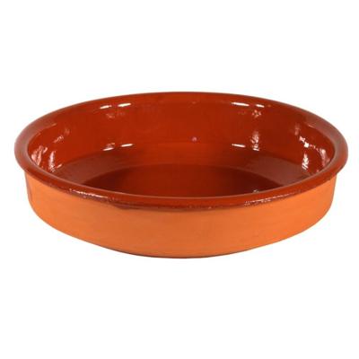Gerimport Tapas bord/schaal - Sevilla - 26 cm - aardewerk - oranje - serveerschaal