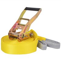 vidaXL Slackline 15 m x 50 mm 150 kg geel - thumbnail