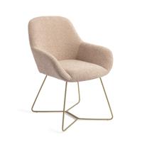 Jesper Home Eetkamerstoel 'Kushi' Beehive Gold, kleur Flax Relax