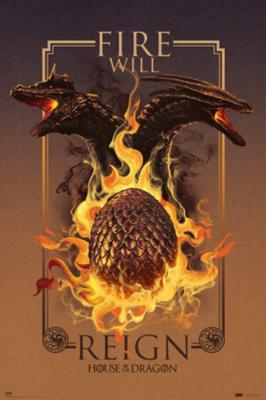 Poster House of the Dragon Fire Will Reign 61x91,5cm