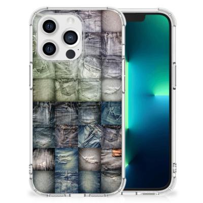 Anti Shock Bumper Case Apple iPhone 13 Pro Spijkerbroeken Anti Shock Bumper Case Apple iPhone 13 Pro Spijkerbroeken