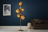 Design vloerlamp LIQUID DIAMOND 170cm goud glas staal zeven tinten bollamp - 46022