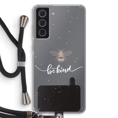 Be(e) kind: Samsung Galaxy S21 FE Transparant Hoesje met koord