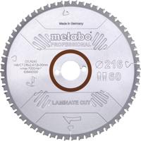 Metabo LAMINATE CUT PROFESSIONAL 628442000 Cirkelzaagblad 216 x 30 x 1.8 mm Aantal tanden: 60 1 stuk(s)