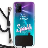 Sparkle quote: Oppo A92 Transparant Hoesje met koord