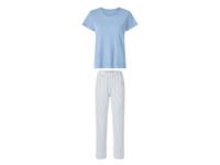 esmara Dames pyjama (Wit/blauw, XL (48/50))