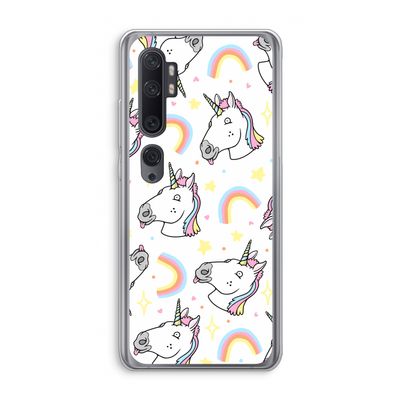 Rainbow Unicorn: Xiaomi Mi Note 10 Pro Transparant Hoesje