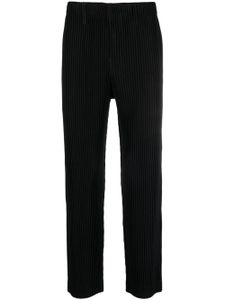 Homme Plissé Issey Miyake pantalon droit à design plissé - Noir