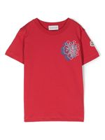 Moncler Enfant t-shirt en coton à fleurs - Rouge