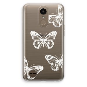 White butterfly: LG K10 (2017) Transparant Hoesje