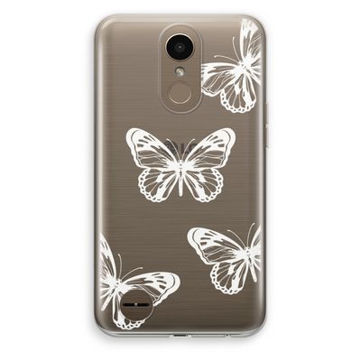 White butterfly: LG K10 (2017) Transparant Hoesje