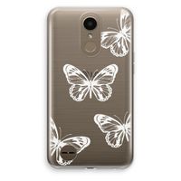 White butterfly: LG K10 (2017) Transparant Hoesje