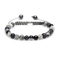 Karma Armband Spiral Freesia White Crystal