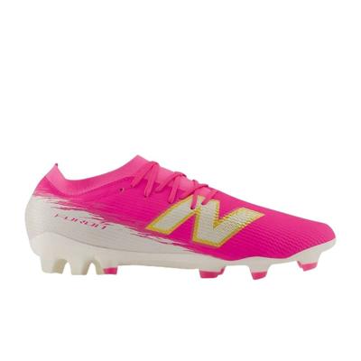 New Balance Furon V8 Team Gras Voetbalschoenen (FG) Felroze Wit Goud