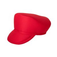 Verkleed hoedje/petje voor een Loodgieter - rood - volwassenen - cartoon en strip/game figuren