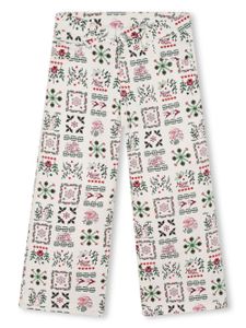 Kenzo Kids pantalon en coton - Blanc