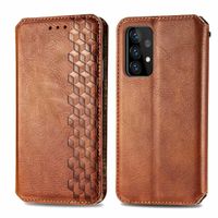 Google Pixel 6 Pro hoesje - Bookcase - Pasjeshouder - Portemonnee - Diamantpatroon - Kunstleer - Bruin - thumbnail