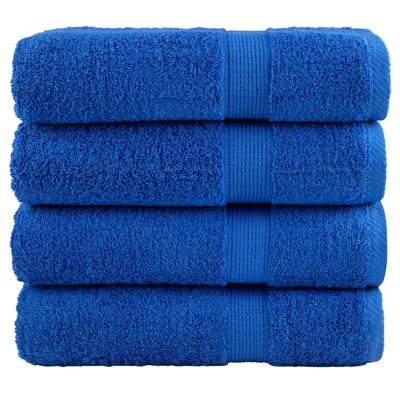 VidaXL Badhanddoeken solund 4 st 600 g/m² 100x150 cm blauw