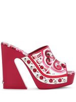 Dolce & Gabbana Majolica-print mules - Rose