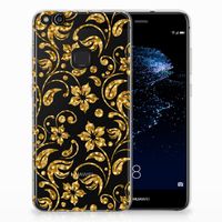 Huawei P10 Lite TPU Case Gouden Bloemen