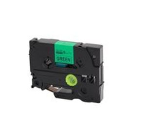 Huismerk Brother TZe-721 Labeltape 9mm Zwart op Groen