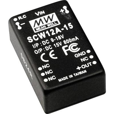 MW Mean Well SCW12B-05 DC/DC-converter 12 W Aantal uitgangen: 1 x Inhoud 1 stuk(s)