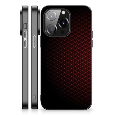 iPhone 14 Pro Back Case Geruit Rood