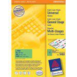 Avery Universal Labels, Green 70x37mm etiket 2400 stuk(s)