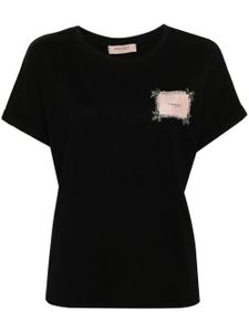 TWINSET t-shirt à ornements strassés - Noir