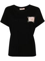 TWINSET t-shirt à ornements strassés - Noir