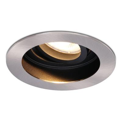Mesa LED inbouwspot - GU10 4 Watt 345 lumen - 2700K Warm wit - Dimbaar - verzonken - Rond - Kantelbaar - IP20 Voor binnen - RVS