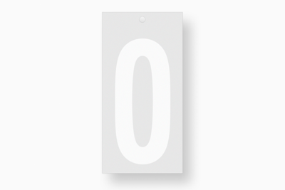 Metafranc Plakcijfer 100Mm Wit 0 - WU0510690