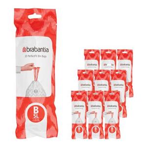 Brabantia Type B PerfectFit Jaarverpakking Afvalzak 5 Liter - 200 Stuks