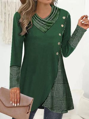 Others Irregular Craftsmanship Casual Plaid Shirt Others Irregular Craftsmanship Casual Plaid Shirt