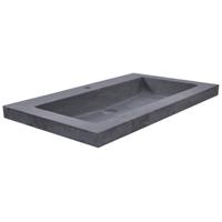 Wiesbaden Raw Wastafel Enkel met 1 Kraangat - 60x46x5cm - Hardsteen Gezoet