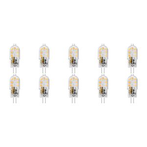 LED Lamp 10 Pack - Velvalux - G4 Fitting - Dimbaar - 2W - Warm Wit 3000K - Transparant - 12V Steeklamp Vervangt 20W
